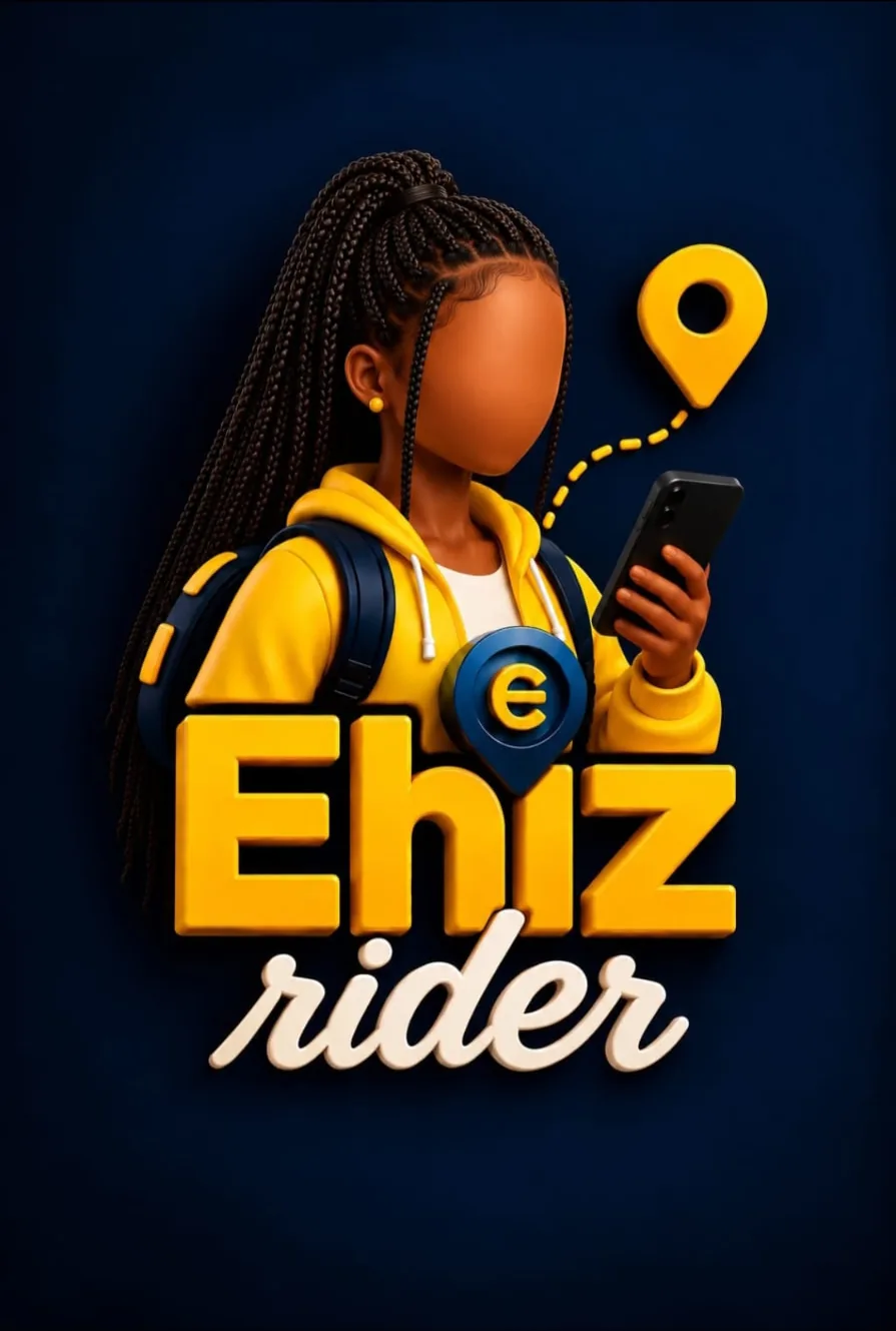 Ehiz Rider character: a young woman in a yellow hoodie with braids checking her phone
